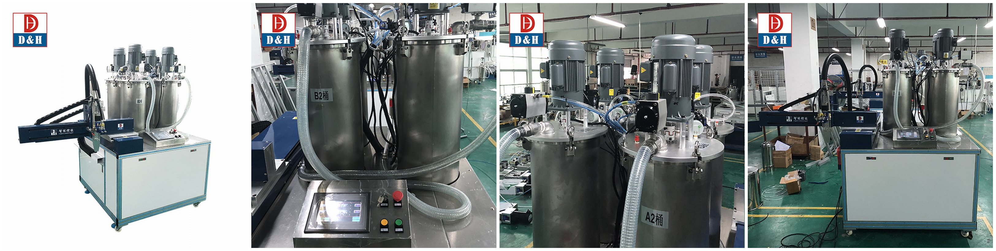 Automatic Spray Glue Machine for Double Position Epoxy Resin Dispensing and Potting
