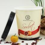Eco Friendly Ice Cream Paper Cup With Lid 16oz 475ml Frozen Yogurt Container