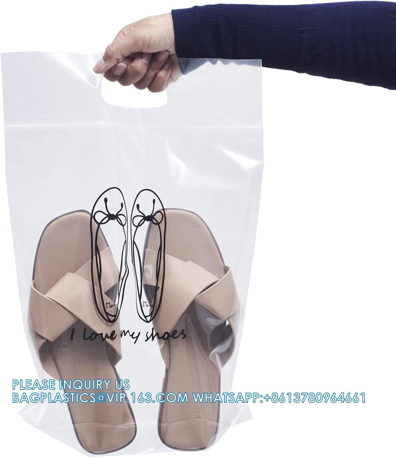 Zipper Storage Bags Plastic Zipper Bags Transparent Zip Plastic Bags Expandable Bottom Bag With Carry Handle