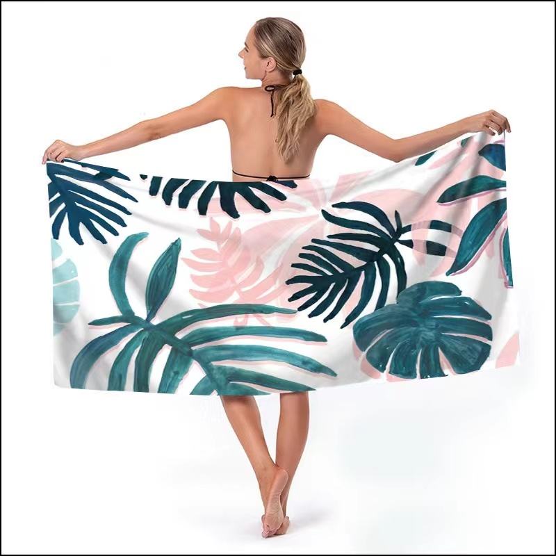 100% Polyester Custom Sand Free Beach Towel with Customized Designs Custom Printed Logo