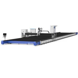 China Water Cooling Mode Sheet Metal Laser Cutting Machines with Cutting Area of 26000mm*3000mm and Hanli Chillers factory
