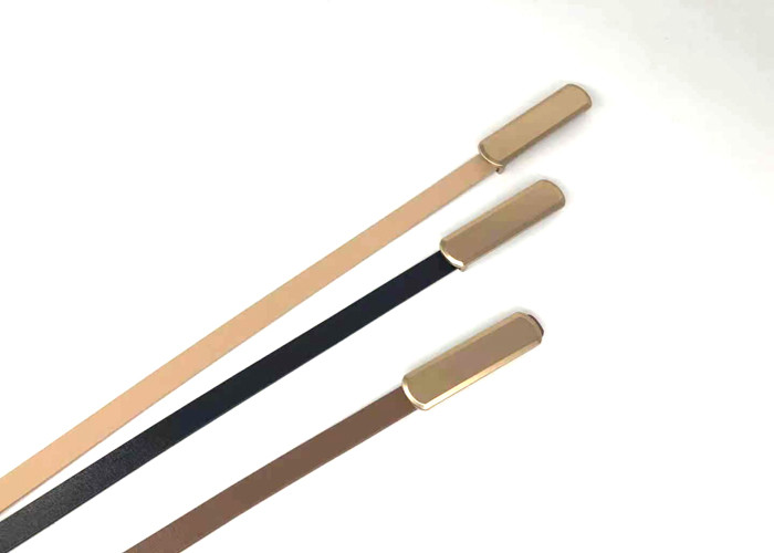 Smooth Buckle Thin 1.5cm Women's Fashion Leather Belts
