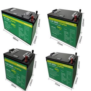 China 12V 24V LiFePO4 Battery Pack 100A 200A With Plastic Shell factory
