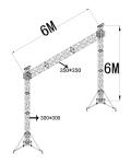 Outdoor Aluminum Stage Truss With Aluminum Tube / LED Screen Truss