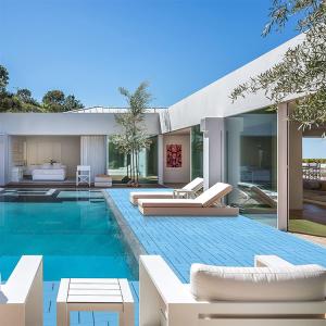 China Outdoor Rubber Paver Tiles All Weather Use, Waterproof Pavers For Pool Balcony Backyard Porch, Blue Color factory