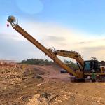 Komatsu Excavator Telescopic Dipper Arm 14m , Q960 Q355B Excavator Telescopic