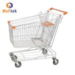 180L Stable Asian Supermarket Shopping Trolley With Heavy Duty