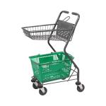 Japan Style Gray Supermarket Trolley Cart Grocery Store Shopping Cart CE