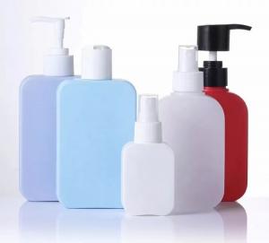 China Square HDPE Cosmetic Packaging Plastic Shampoo Bottles With Lotion Pump on sale
