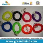 Promotional Wholesale Plastic Wrist Coil Key Chain W/Split Ring