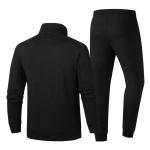 Cotton Zipper Pocket RIB CUFF Mens Track Jacket And Pants Set 140-210g
