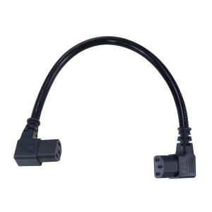 Right-Angle C13 to C13 Power Extension Cord for PDU Server Monitor