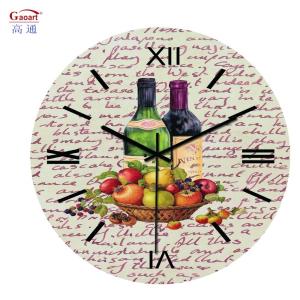 China 12 mm Sheet Wall Clock for Bedroom Sublimation Glass Decoration in Classic Style factory