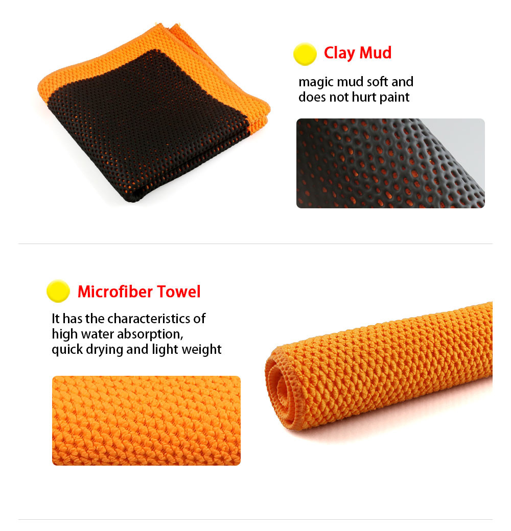12x12 Inches 2mm Thickness Nanoskin Handy Towel Detailing Clay Towels For Cars