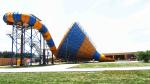 Giant Water Park Fiberglass Water Slides Galvanized Carbon Steel Supporting