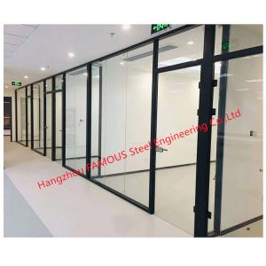 China Aluminum Tempered Glass Partition Walls Fully Enclosed Office Cubicles factory
