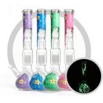 Mixed Color Hand Blown Glass Bongs 18 Inches Tall With 10 Arms Tree Percolator