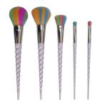 Rainbow Hair Makeup Brushes Set Unicorn Inspiration Designed Handle