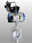 Double Acting Pneumatic Actuator Operated Butterfly Valve