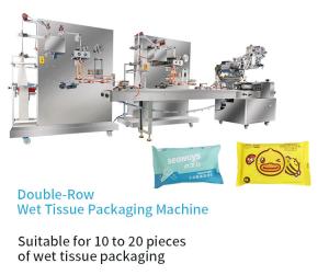 China 2.2KW Wet Wipe Making Machine For Paper Packaging 5-20 Pieces Pack factory