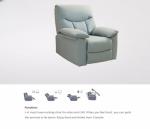 Tech Fabric Living Room Furniture Recliner Power Leather Recliner Sofa Set Grey