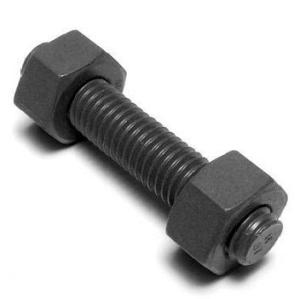 ASTM A193 B7 Stud Bolt C/W ASTM A194 2H Heavy Hex Nut & Flat Round Washer Coated with Zinc Plated
