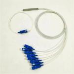 1x8 Type GPON Fiber Splitter , Steel Pipe Type UPC Splitter High Reliability