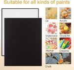 15 Pack Canvas Boards For Oil Painting , Black Cotton Canvas Panels Multi