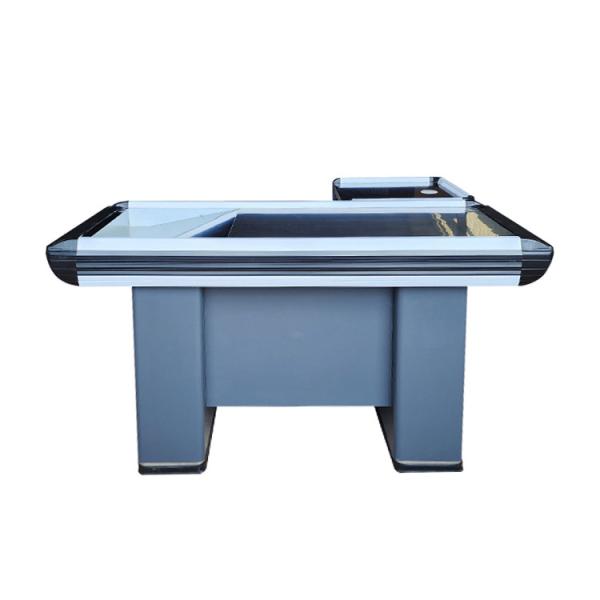 Customizable Durability Supermarket Checkout Counter Stainless Steel Table Cold