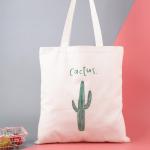 Hand Sewn Canvas Bag Custom Logo Printed For Daily Shopping / Travelling