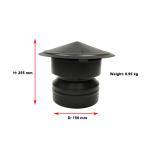 255mm Height SS Chimney Flue Rain Caps Twin Wall Spigot Lock