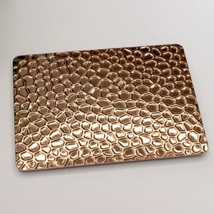 China Rose Gold Honeycomb Stamped Stainless Steel Plate Wall Decorateive Sheet factory