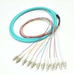 China Ribbon Fan Out Type Fiber Optic Pigtail G655 12 Core 1260-1650nm Wavelength factory