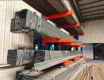 Gray Powder Coated Industrial Cantilever Pallet Racks