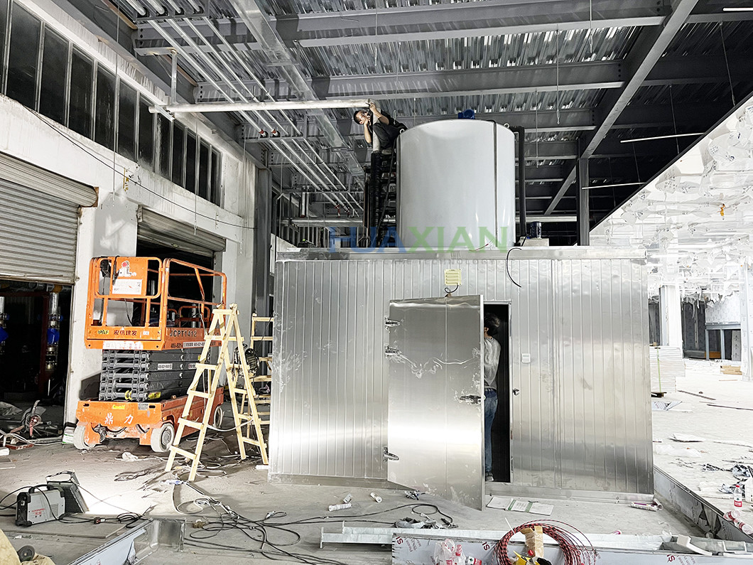 20 Ton Flake Ice Making Maker With Stainless Steel Ice Storage Room