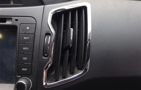 Custom Auto Interior Trim Parts KIA Sportage R 2014 Inner Chromed Air Outlet
