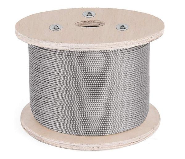 ISO14001 Certified Steel Wire Rope Deck Stainless Wire Rope 1/8" 3/16" 1/4" 1x19