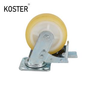 China Customized Request Heavy Duty Polypropylene Fixed Casters Wheels with Roller Bearing on sale