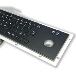 China Dustproof Panel Mount Metal Waterproof Keyboard Esay Clean With 38mm Trackball factory