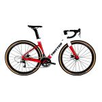 Red 9.6KG Gravel Race Bike , 54cm Road Bike Disc Brake For Adult