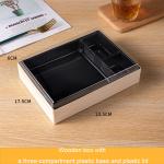 Disposable Biodegradable Fast Food Box, High Grade Commercial Sushi Wooden Box