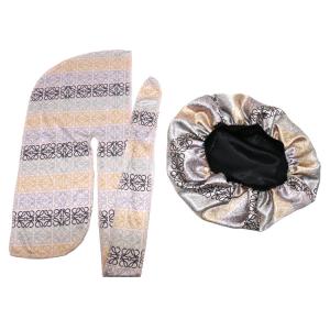 China One Size OEM Designer Durag And Bonnet Set factory