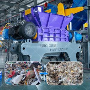 Mobile Double-Shaft Waste Shredder for Plastic Metal Wood