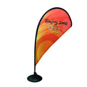 China Mini Feather Flag Banners Single Sided Teardrop Shape Polyester Material on sale