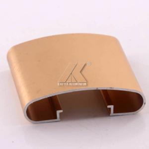 Shop Aluminum Handrail Extrusions Gold Anodized 6063 Series Alloy T5 Temper