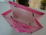 Colored Custom Printed Recycled Paper Gift Bags With Satin Ribbon Handles