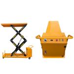 24V Battery 2 Ton Portable Scissor Lift Tables Max Height 1400mm