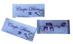 Hi quality Shining Satin surface Woven Labels Washable With Pink Logo ODM