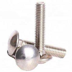 China SS 316 A4 Polished Round Head Square Neck Bolt For Security Fixings factory