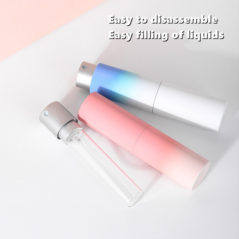 8ml Handbag Mini Travalo Perfume Atomizer Travel Set Aluminum Rotate Purse Size Fragrance